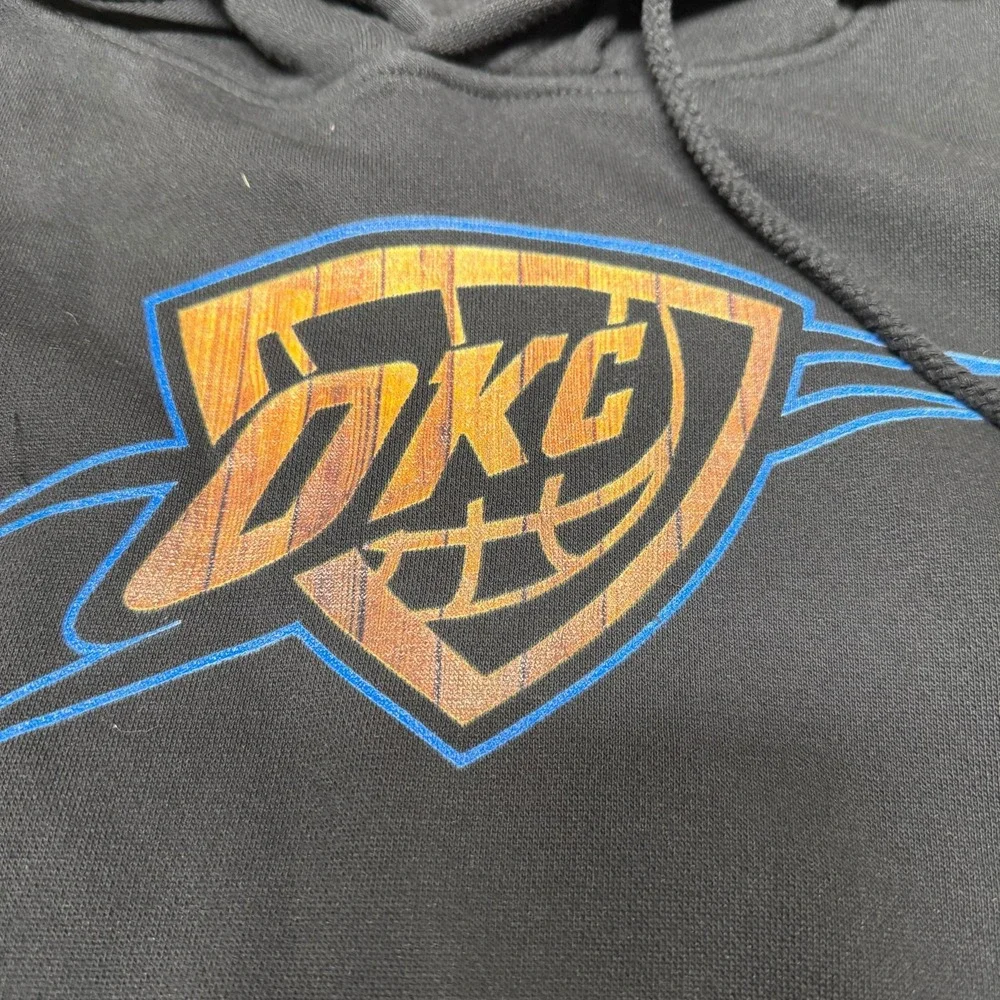 Oklahoma City Thunder Fanatics Mens Hoodie XL‎ Black NBA Pullover Sweatshirt